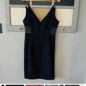 Nicholas Women’s Black Crepe Insert Midi Dress